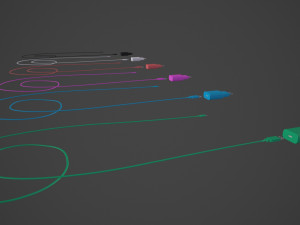 Phone charger with 6 color skin 3D Baskı Modeli