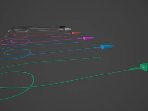 Carregador de telefone com pele de 6 cores Modelo de Impressão 3D