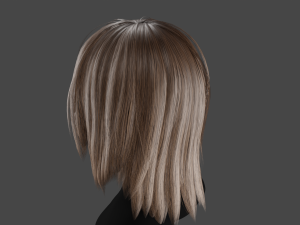 Hairstyle long II Real-Time Hairstyle for Games Modelo 3D