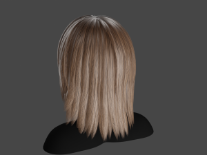 Hairstyle long II Real-Time Hairstyle for Games Modelo 3D