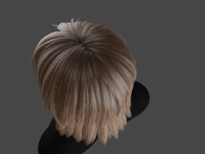 Hairstyle long II Real-Time Hairstyle for Games Modelo 3D