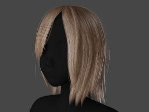 Hairstyle long II Real-Time Hairstyle for Games Modelo 3D