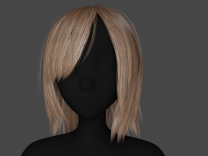 Hairstyle long II Real-Time Hairstyle for Games Modelo 3D