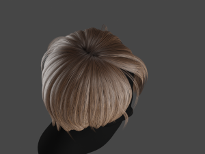 Hairstyle long II Real-Time Hairstyle for Games Modelo 3D