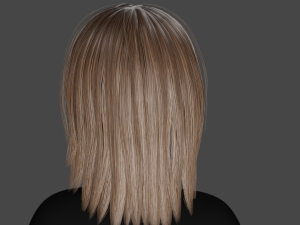 Hairstyle long II Real-Time Hairstyle for Games Modelo 3D
