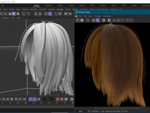 Hairstyle long II Real-Time Hairstyle for Games Modelo 3D