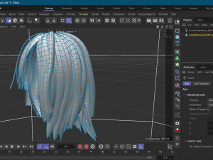 Hairstyle long II Real-Time Hairstyle for Games Modelo 3D