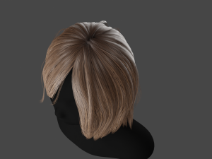 Hairstyle long II Real-Time Hairstyle for Games Modelo 3D