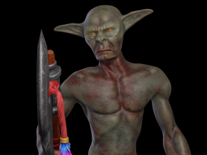 Goblin Cannibal with control rig I Epic skeleton 3D Модель
