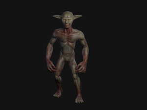 Goblin Cannibal with control rig I Epic skeleton 3D Модель