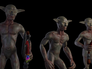 Goblin Cannibal with control rig I Epic skeleton 3D Модель