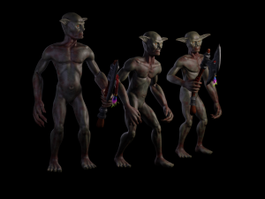 Goblin Cannibal with control rig I Epic skeleton 3D Модель