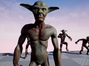 Goblin Cannibal with control rig I Epic skeleton 3D Модель