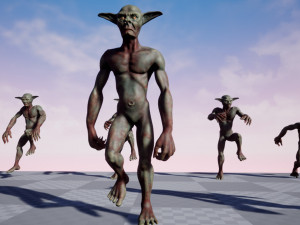 Goblin Cannibal with control rig I Epic skeleton 3D Модель