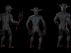 Goblin Cannibal with control rig I Epic skeleton 3D Модель