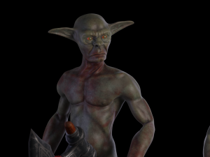 Goblin Cannibal with control rig I Epic skeleton 3D Модель