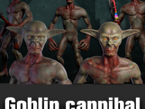 Goblin Cannibal with control rig I Epic skeleton 3D Модель