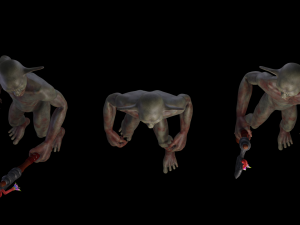 Goblin Cannibal with control rig I Epic skeleton 3D Модель