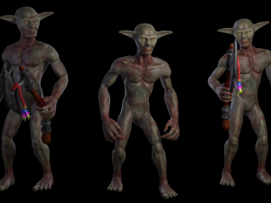 Goblin Cannibal with control rig I Epic skeleton 3D Модель