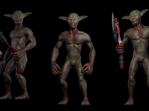 Goblin Cannibal with control rig I Epic skeleton 3D Модель