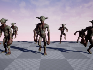 Goblin Cannibal with control rig I Epic skeleton 3D Модель
