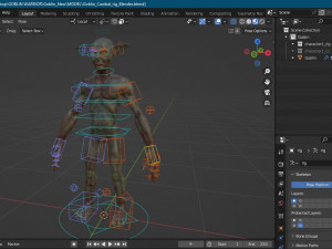 Goblin Cannibal with control rig I Epic skeleton 3D Модель