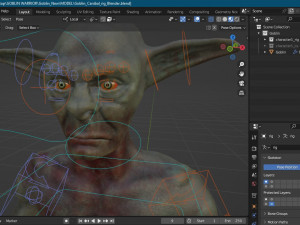 Goblin Cannibal with control rig I Epic skeleton 3D Модель