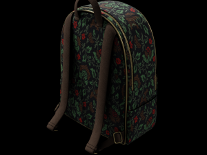 Stylish school backpack II Bag II 7 different color sets Modelo 3D