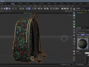 Stylish school backpack II Bag II 7 different color sets Modelo 3D