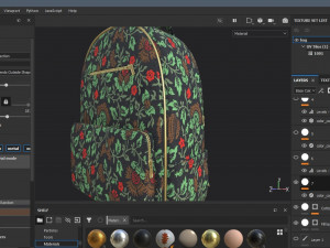 Stylish school backpack II Bag II 7 different color sets Modelo 3D