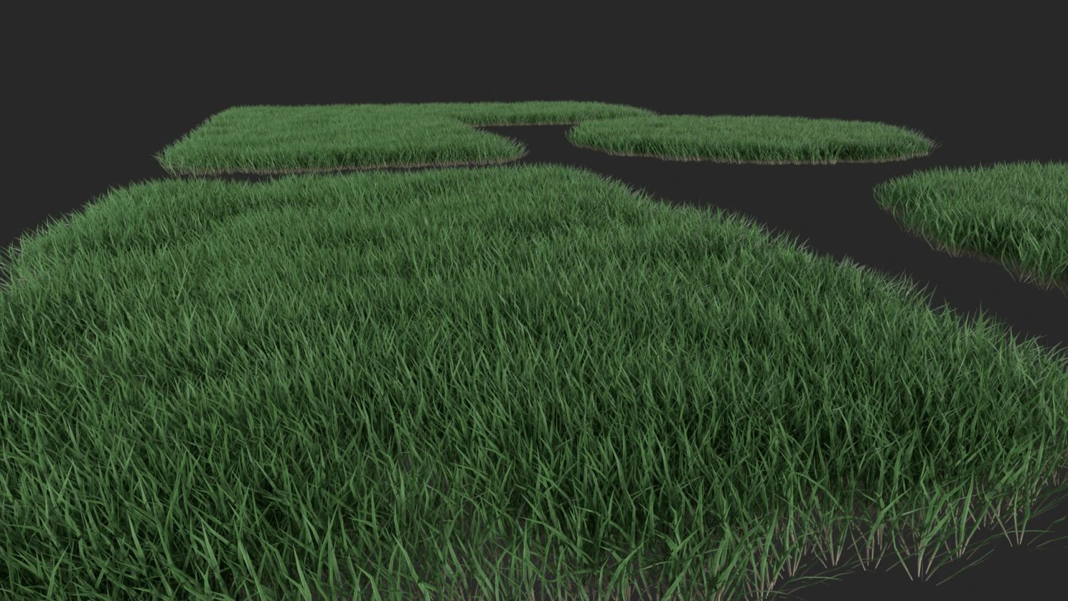 3D Grass Lawn Collection - 5 Varieties for Diverse Landscaping 3D Model .c4d .max .obj .3ds .fbx .stl .blend