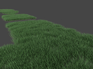 3D Grass Lawn Collection - 5 Varieties for Diverse Landscaping 3D-Modell