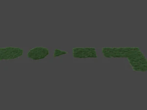 3D Grass Lawn Collection - 5 Varieties for Diverse Landscaping 3D Model