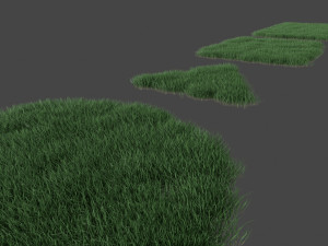 3D Grass Lawn Collection - 5 Varieties for Diverse Landscaping 3D-Modell