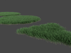 3D Grass Lawn Collection - 5 Varieties for Diverse Landscaping 3D-Modell