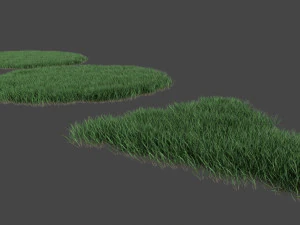 3D Grass Lawn Collection - 5 Varieties for Diverse Landscaping 3D Model