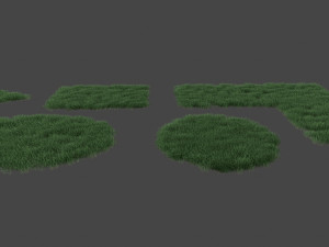 3D Grass Lawn Collection - 5 Varieties for Diverse Landscaping 3D-Modell