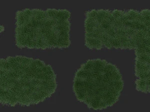 3D Grass Lawn Collection - 5 Varieties for Diverse Landscaping 3D Model