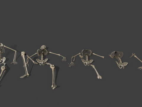 Dungeon Skeletons and Bones 3D मॉडल