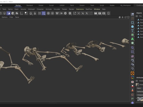 Dungeon Skeletons and Bones 3D मॉडल