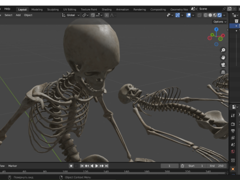Dungeon Skeletons and Bones 3D मॉडल