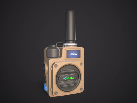 Walkie Talkie PBR Low-poly de alta qualidade Modelo 3D