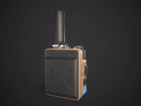 Walkie Talkie PBR Low-poly de alta qualidade Modelo 3D