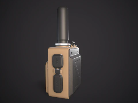Walkie Talkie PBR Low-poly de alta qualidade Modelo 3D