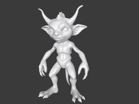 Goblin Base Mesh Pack for Sculpting 3D Model