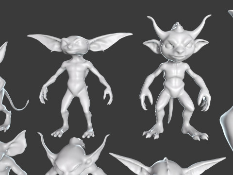 Goblin Pack - IMM Brush for ZBrush High-Quality Base Meshes for Sculpting 3D Модель