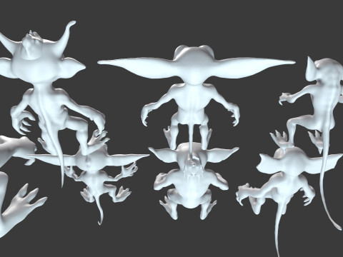 Goblin Pack - IMM Brush for ZBrush High-Quality Base Meshes for Sculpting 3D Модель