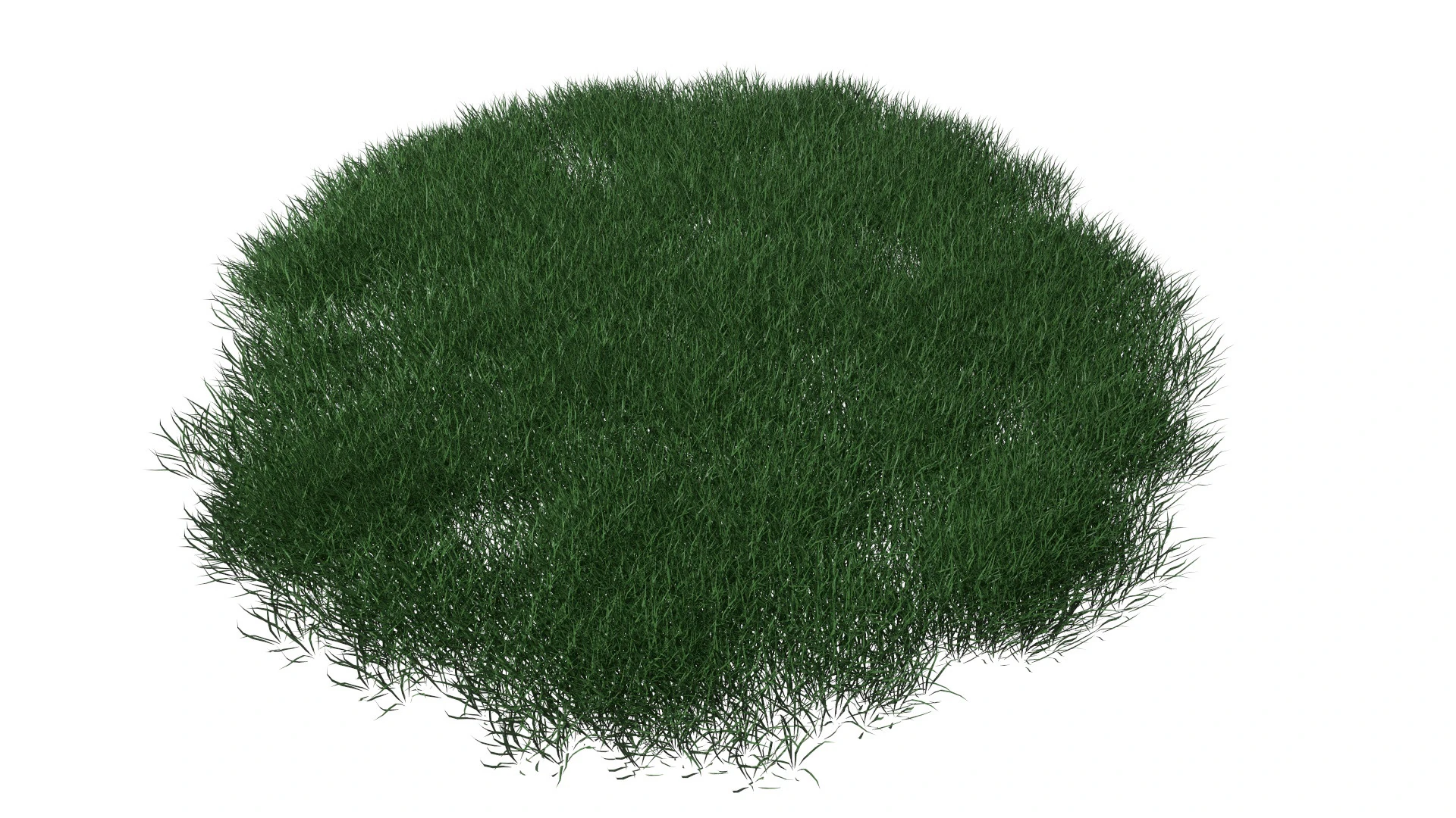 Realistic Lawn Grass Patch 3D Model .c4d .max .obj .3ds .fbx .stl .blend 
