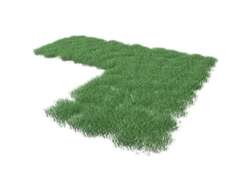 Realistic Lawn Grass Patch 3D Model