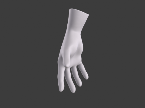 3D Hand Model Collection for Character Design 3D 模型